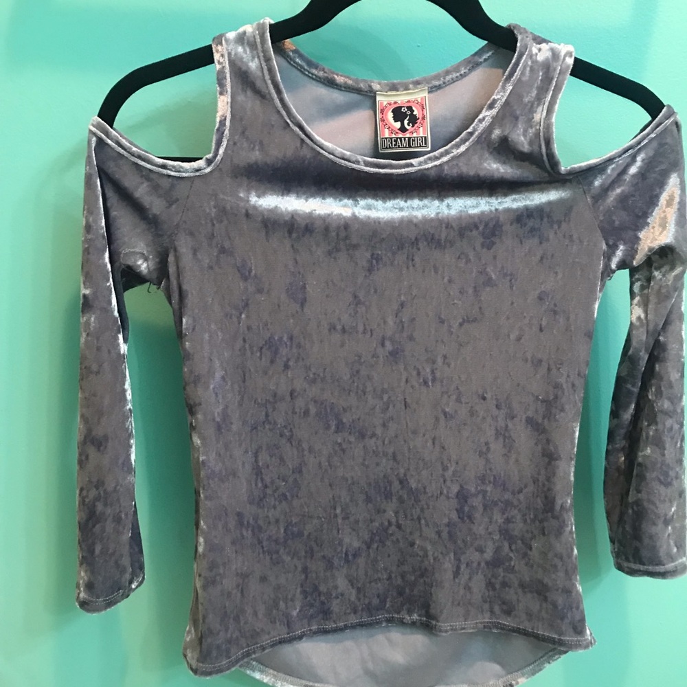 Crushed Velvet Girls Top